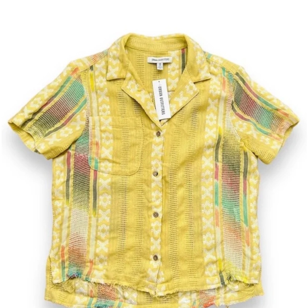 Urban Outfitters Yellow Button Down Shirt